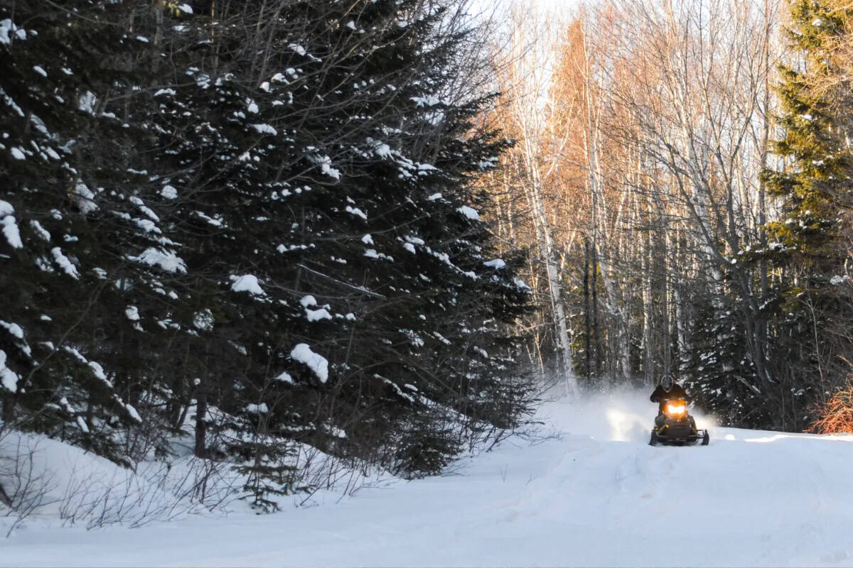 Remote Access Maine Snowmobiler in Maine.